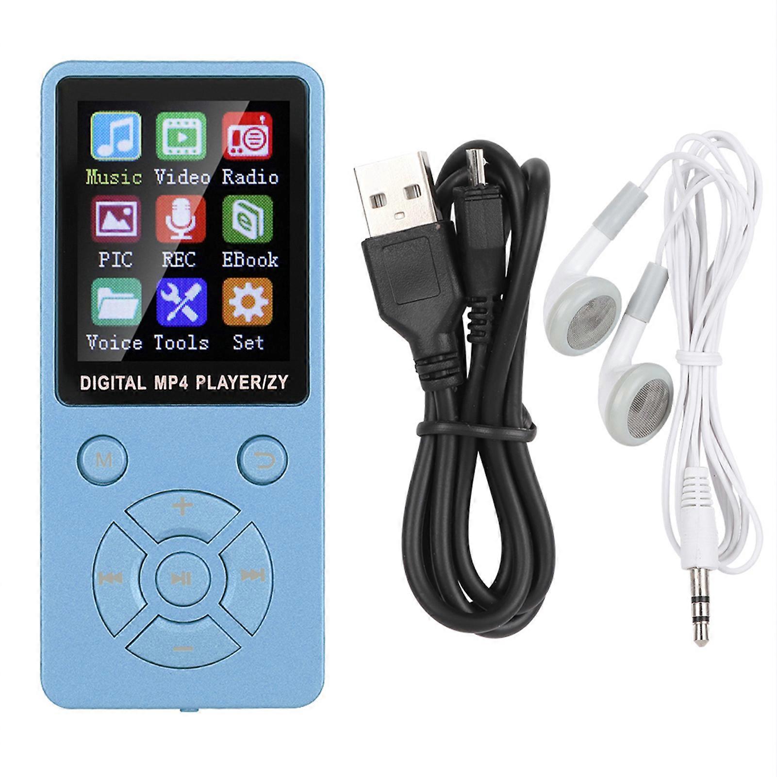 T1 Music MP3 Player Bluetooth Support 32G Memory EightDiagram Tactics Buttons Blue
