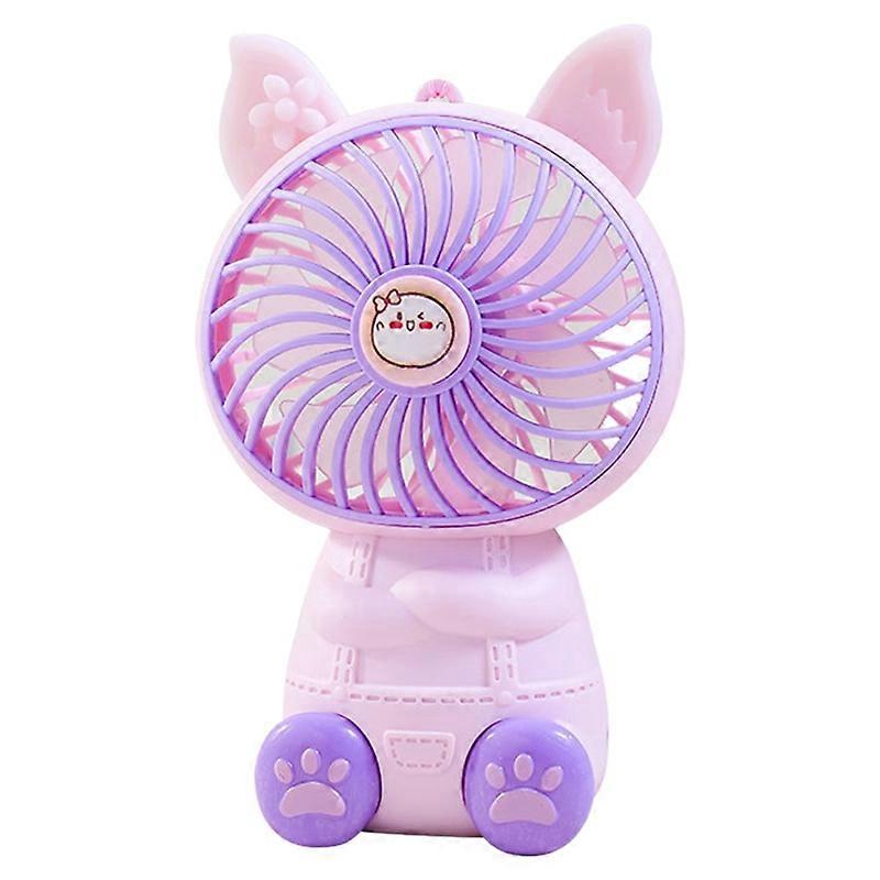 Portable USB Cartoon Mini Fan with Hanging Rope