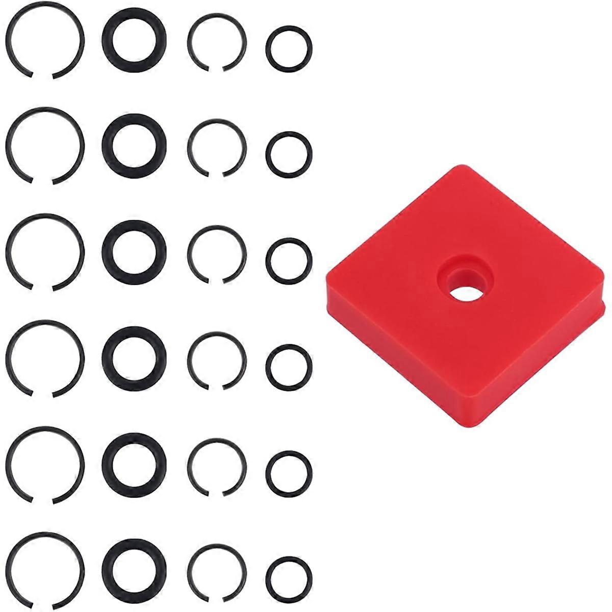 6Sets 3/8In &6Sets 1/2In Impact Retaining Clip Friction Rings with O-Ring,with Retainer Ring and An