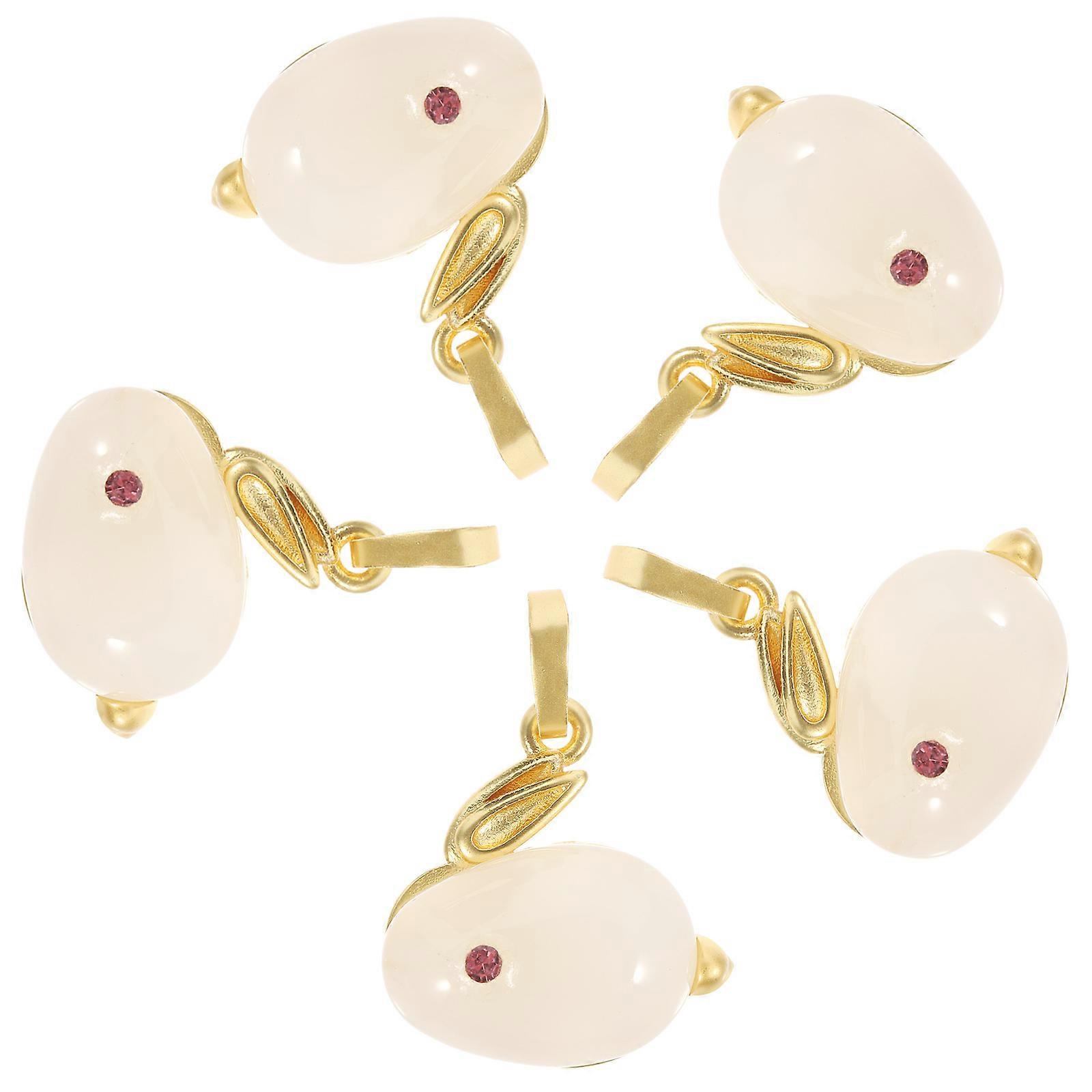 Rabbit Shaped Jewelry Charms For DIY Enthusiasts 2.20X1.60X0.50cm Multi DIY Accessories 5Pcs