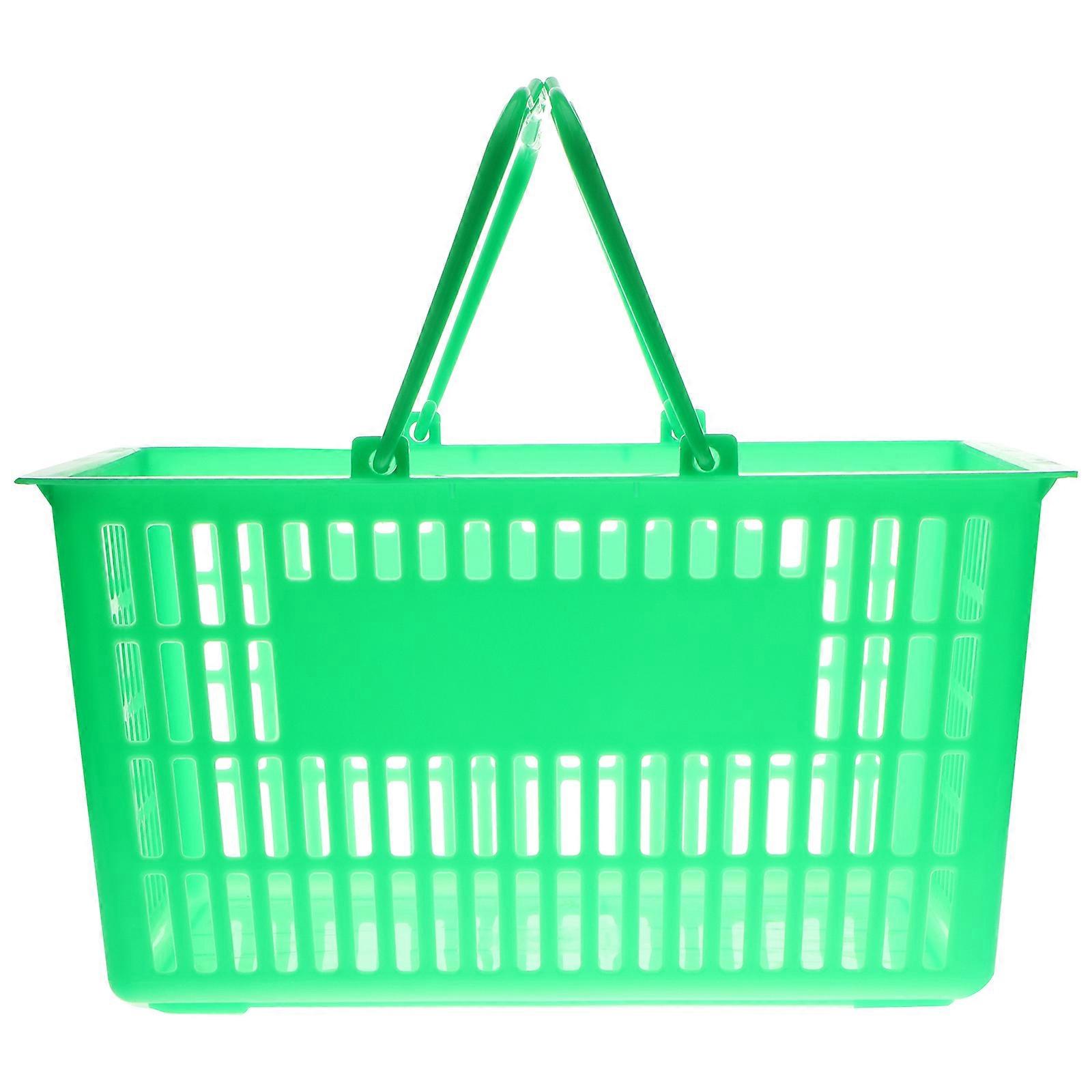 Thickened Grocery Basket with Handle – Multi Functional Storage Container for Supermarkets, Snack Shops, and Fruit Stores – Convenient Handheld