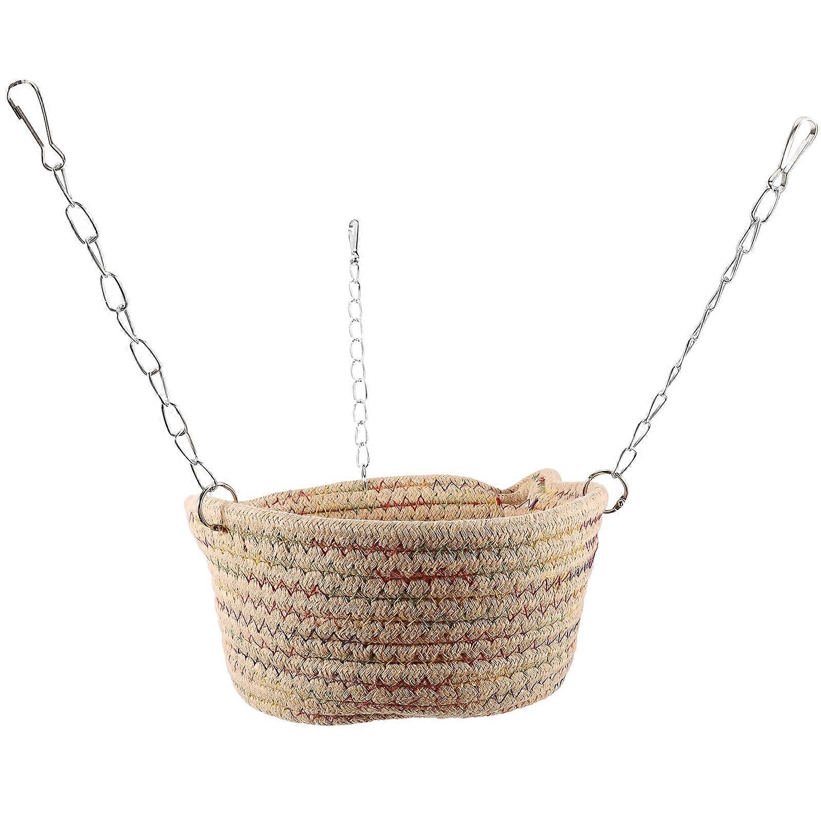 Cozy Chew Bed & Rope Swing for Hamsters, Rabbits & Guinea Pigs – Warm, Comfortable Small Pet Hammock Hideout Cage Accessory Easy to Install