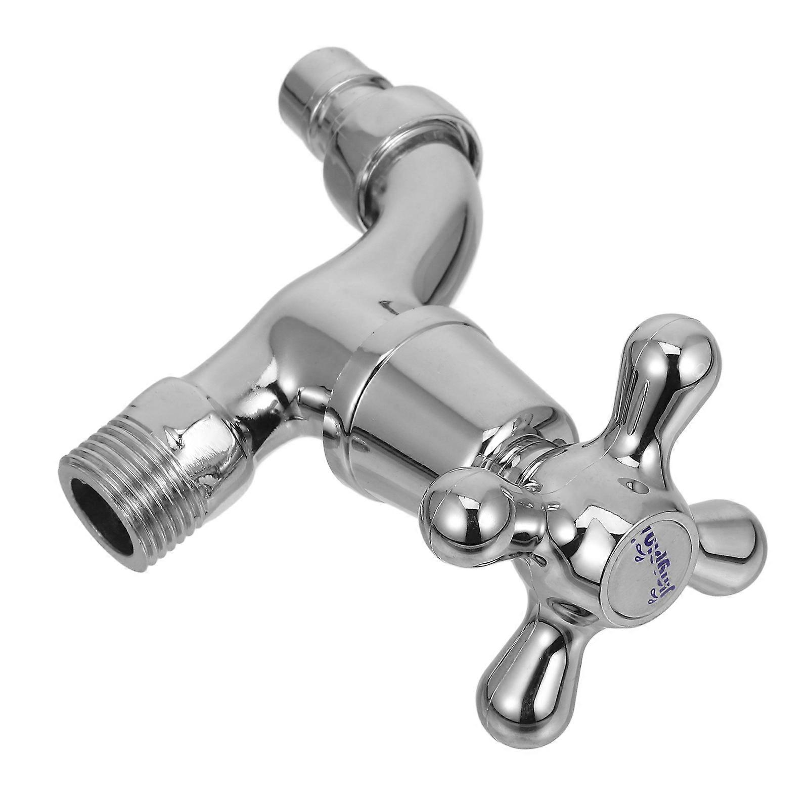 Single Cold Faucet Zinc Alloy Silver for Home with Versatile Settings and Wash Basin Taps