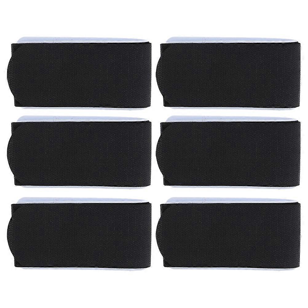 Portable Ski Strap Made of Durable Nylon Black for Skiing Board Adjustable and Scratch Protection 6 Pieces