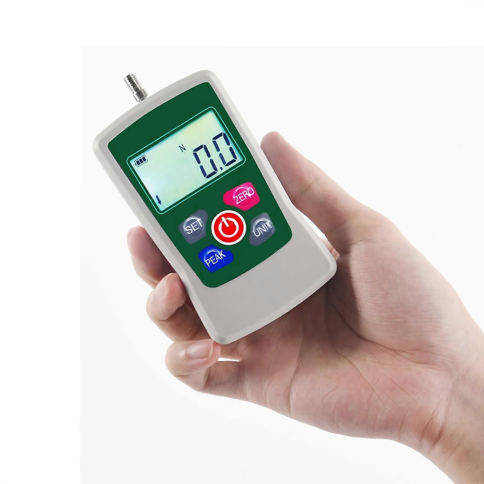 Digital Force Gauge High-Precision Push-Pull For Tension And Pressure Testing, 50N Capacity, N Kg Lb Oz, Green