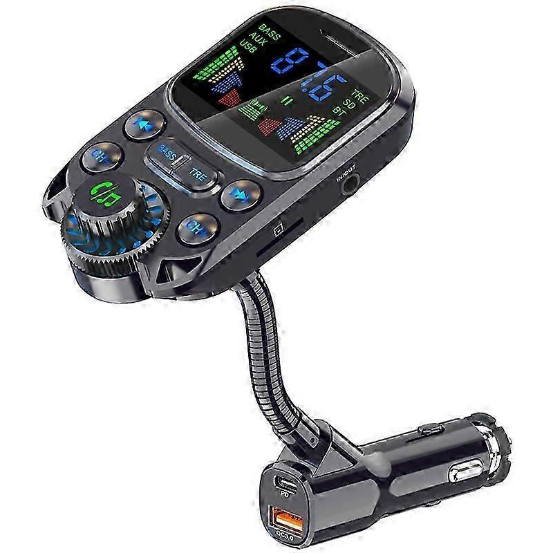 Car mp3 player cigarette lighter U disk plug-in card Bluetooth hands-free USB/PD car charger fm transmitter