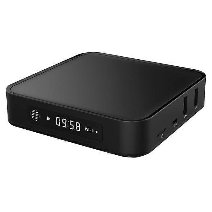 Android UHD Quad Core 2.0 GHz TV Box LED Display 4K WiFi Support SD Black YONIS