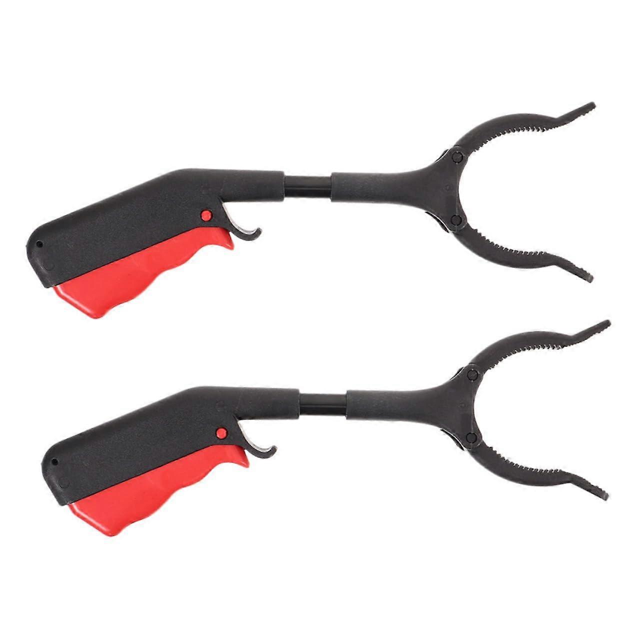 Pack of 2 Portable Rubbish Collector Grabber Tool, Non-Slip Long Handle Litter Picker for Easy Waste Pickup