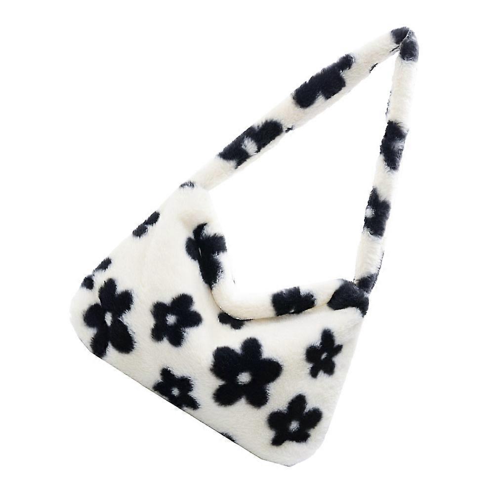 Fashionable Underarm Bag With Plush Material For Women Suitable For Club And High Tea In Assorted Color 1Pack