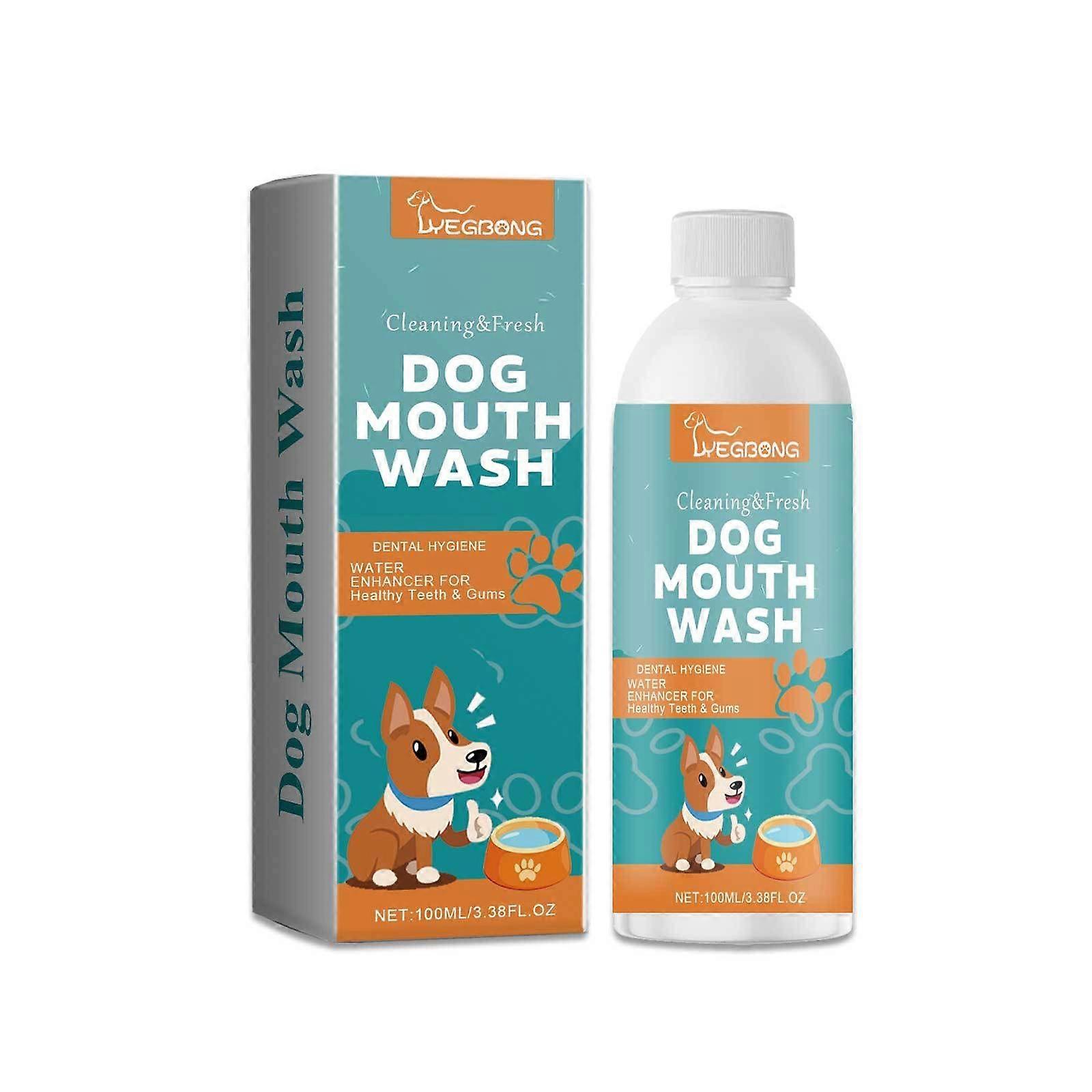Dog Mouthwash, Dental Water Additive for Fresh Breath, Plaque & Tartar Control, Best Natural Cleaning Freshener Formula for Healthy Teeth & Gums