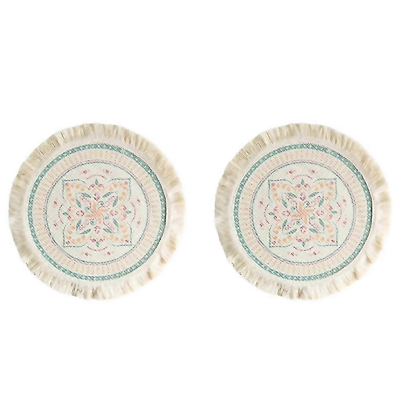 Pro 2ks tištěné prostírání pro domácí izolaci kulatého jídelního stolu