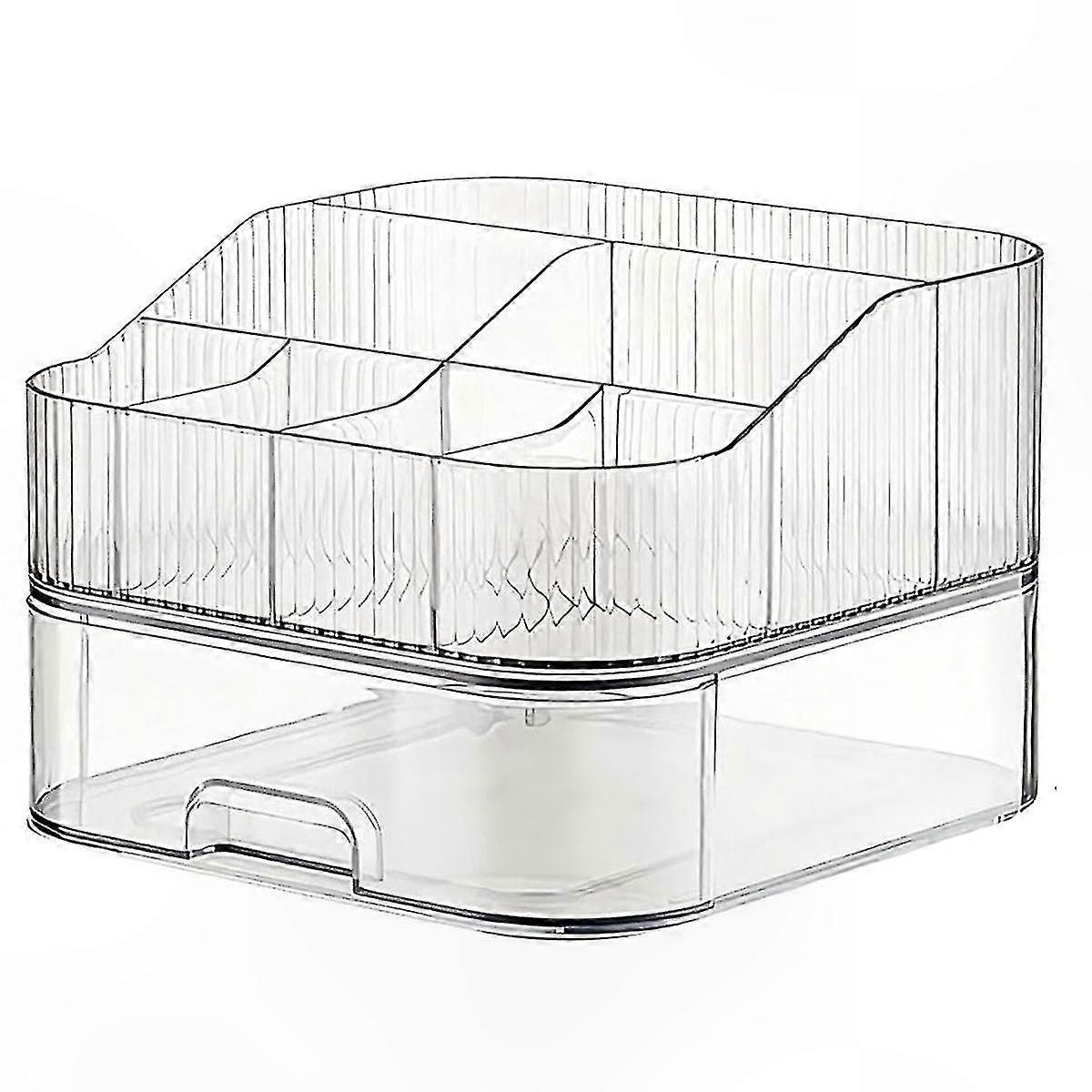 Stackable Drawer Organizer for Makeup, Skincare, and Perfume Storage on Countertop Vanity