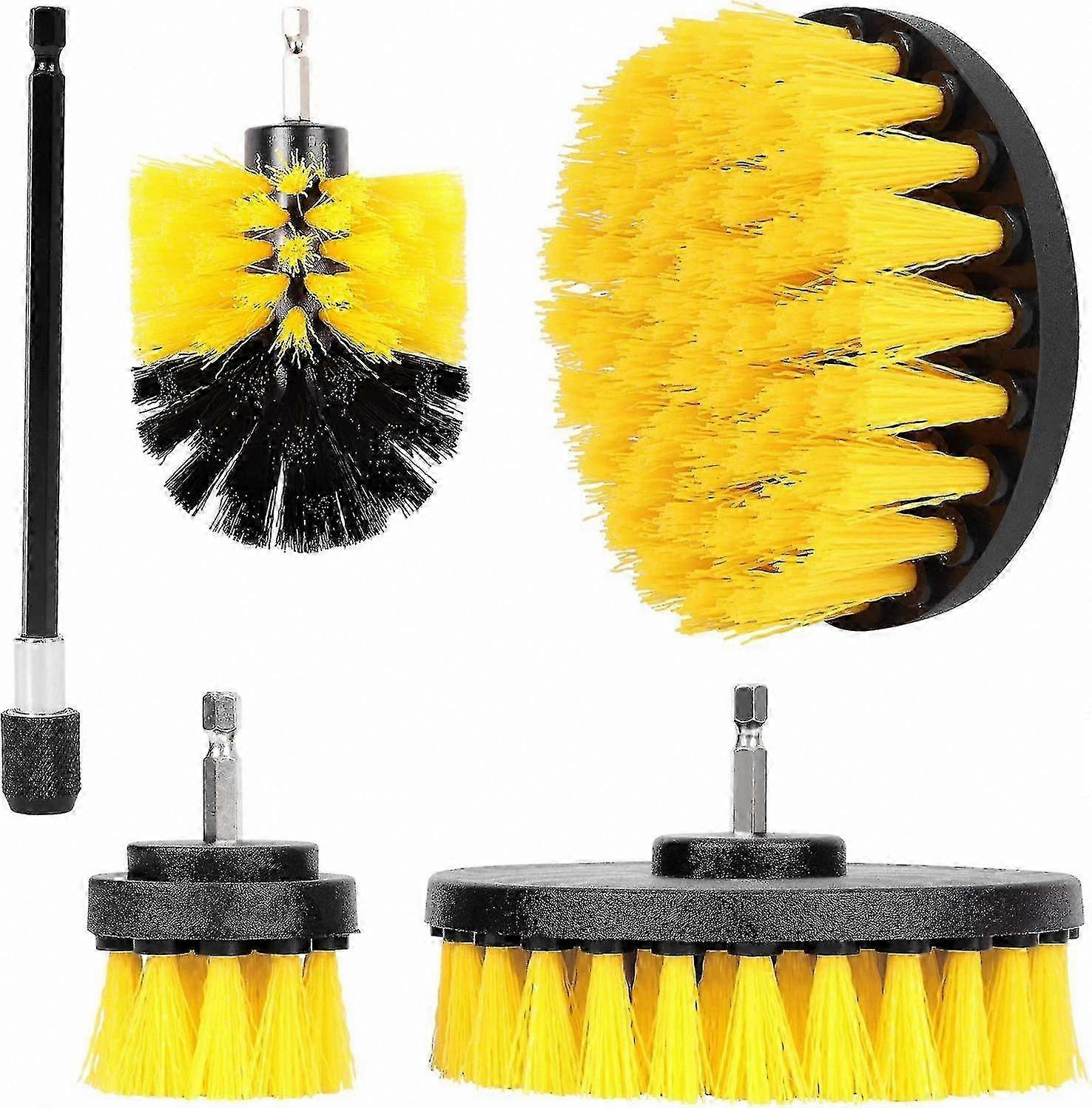 5-Piece Drill Brush Kit for Cleaning Bathroom Surfaces