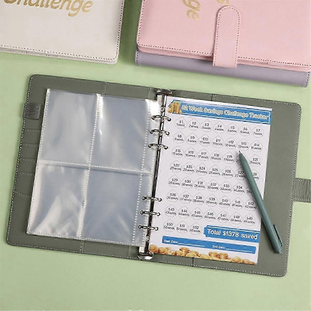 52 Week Money Saving Challenge Binder with Savings Tracker & Cash Envelopes