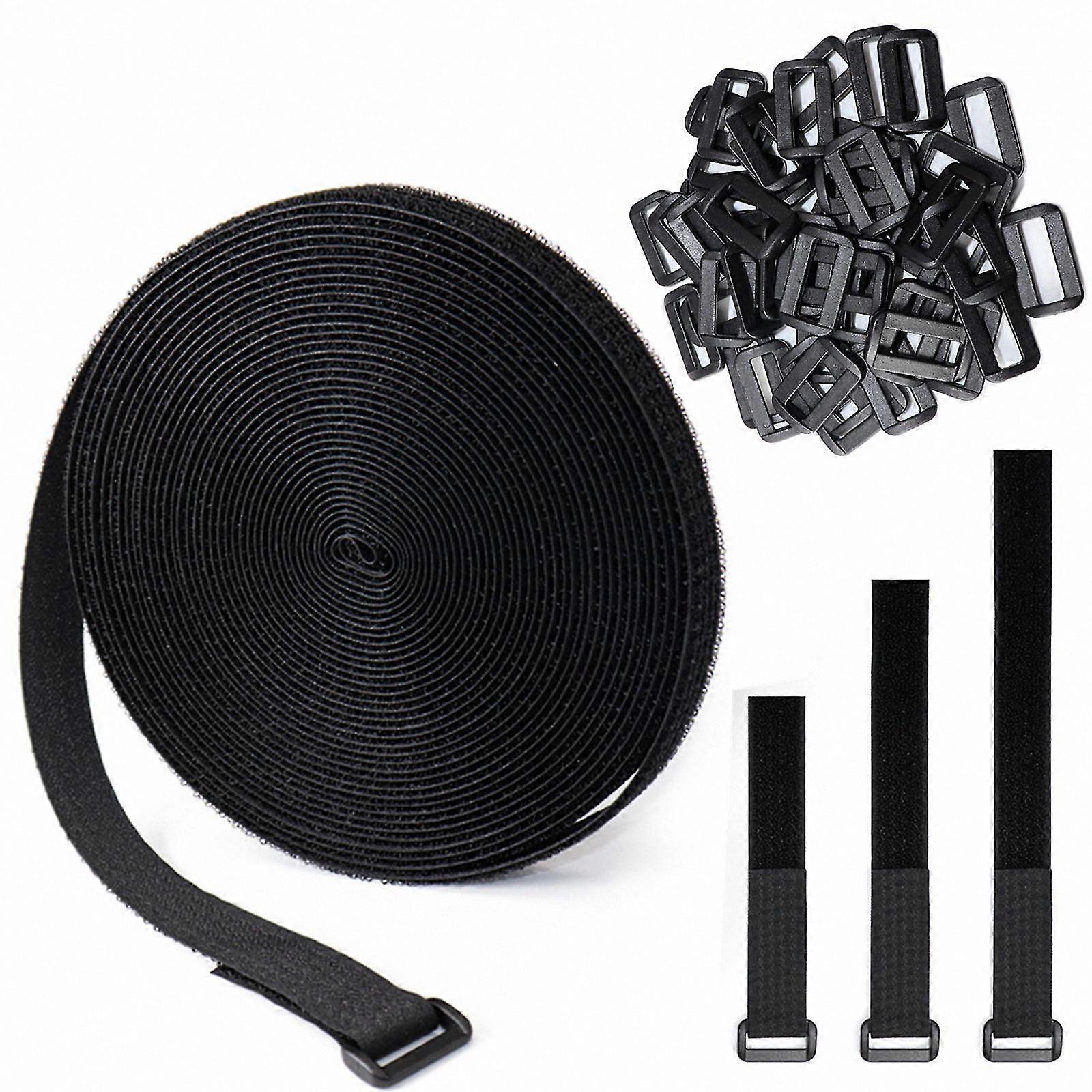 10m Durable Reusable Cable Straps with Adjustable Buckle for Fastening