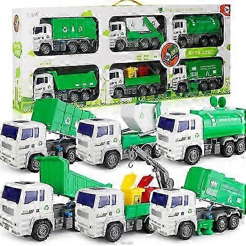 6 in 1 Large Children Toy Car Set Inertial Driving Force Trucks Toy
