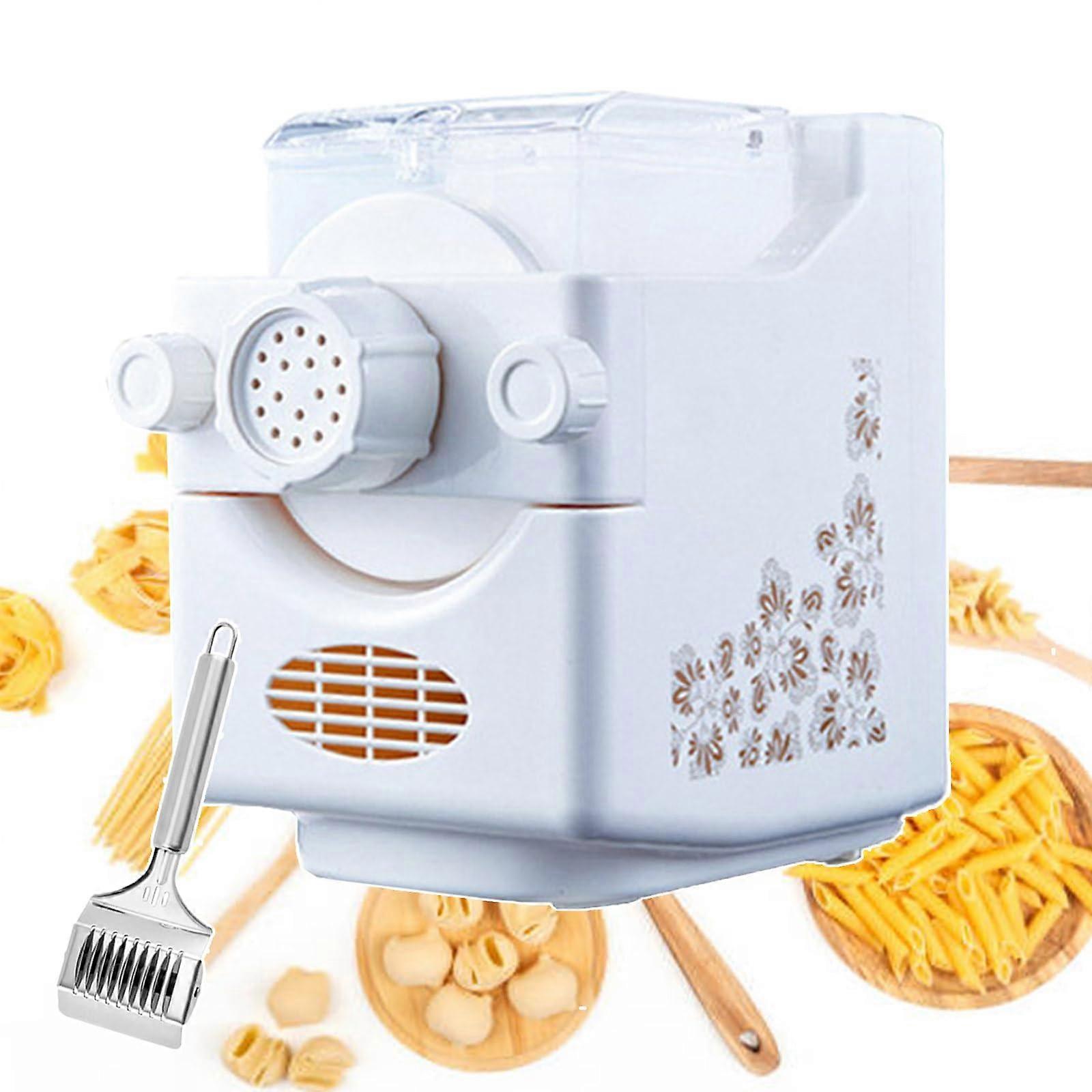 Electric Pasta Maker and Noodle Machine with 9 Molds, 180W Commercial Noodle Rolling Machine, ABS Spaghetti Tools