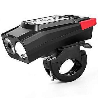3 in 1 GNSS GPS Wireless Bike Computer with Light and Horn - Black Cycling Equipment