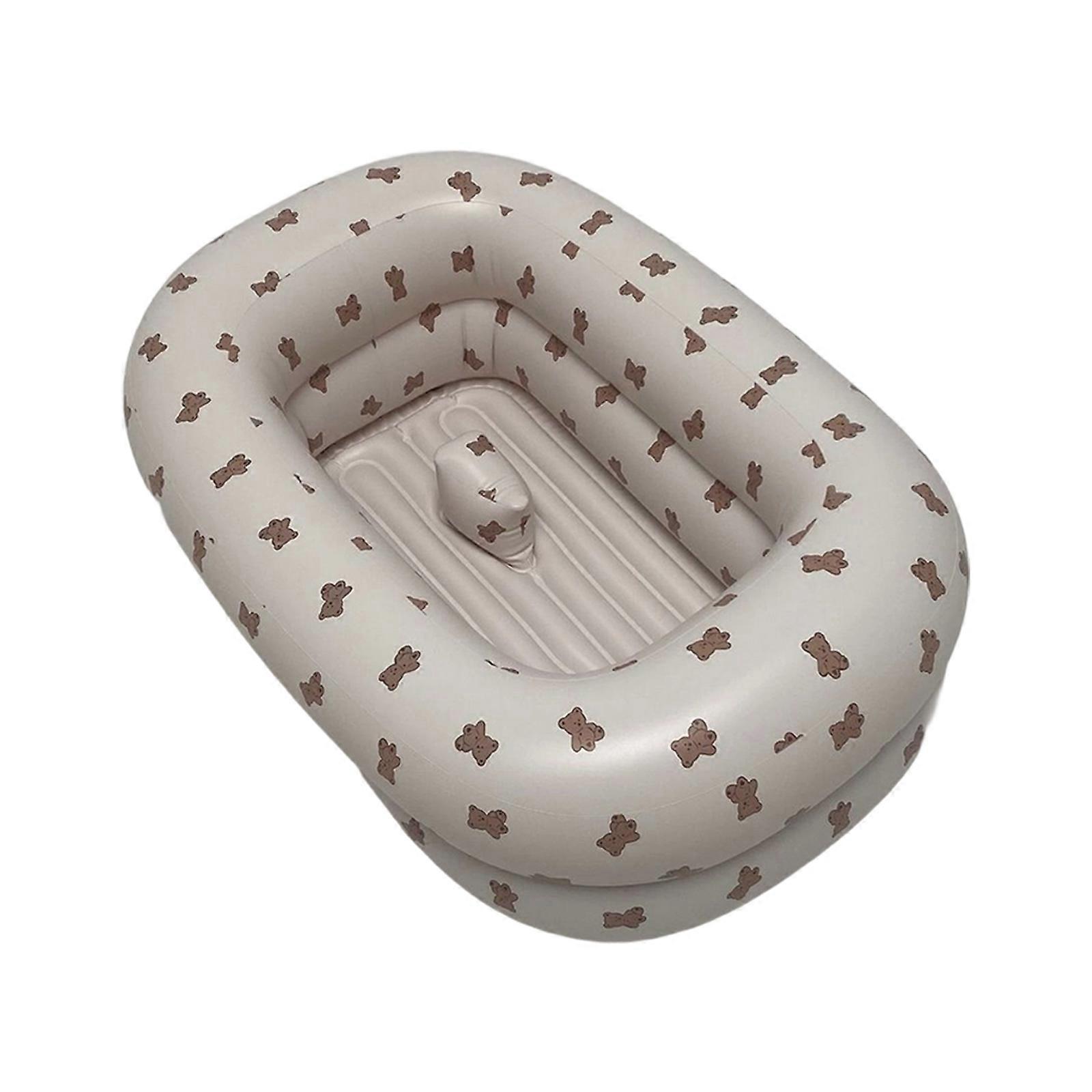 Inflatable Toddler Bathtub Compact Travel Friendly Bathing Solution Leakproof Multi Purpose Summer Activity Essential Multicolor