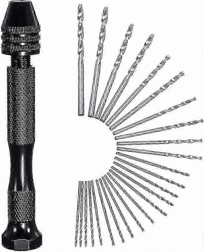 26-Piece Mini Precision Drill Set with Keyless Chuck and 25 Twist Bits (0.5-3mm) for Versatile Projects