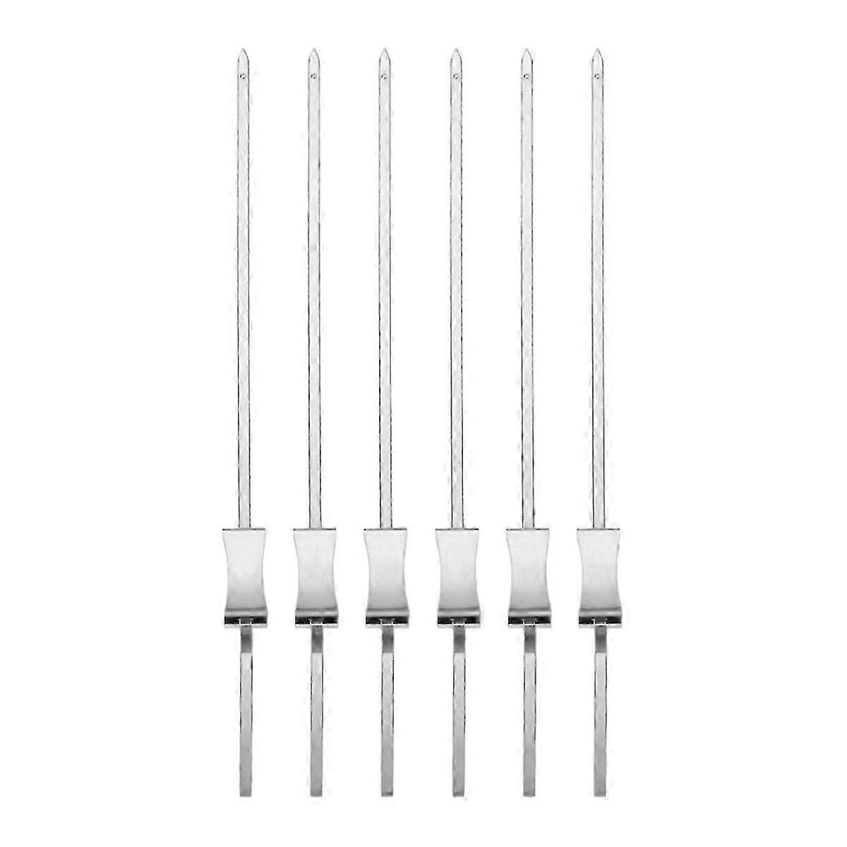 Grill Skewers with Handle,Stainless Steel BBQ Skewer Kabob Skewers for Meat, Chicken, Sausages,A