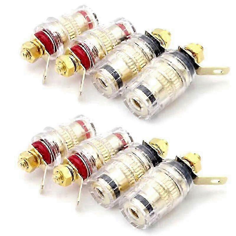 8pcs Speaker Terminal Binding Post 4mm Banana Plug Socket for Amplifier & Loudspeaker Connectors