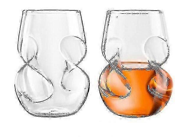 2pcs Double Helix Spiral Whiskey Glasses compatible with Chivas Whisky