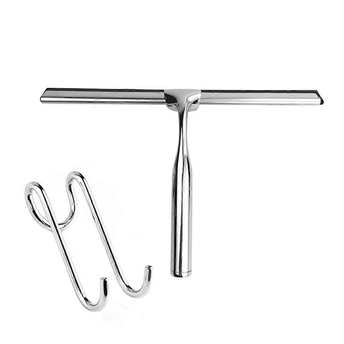 Shower Squeegee and Window Squeegee, Stainless Steel,Home Mirrors,Adhesive Holder, Shower Door Hook