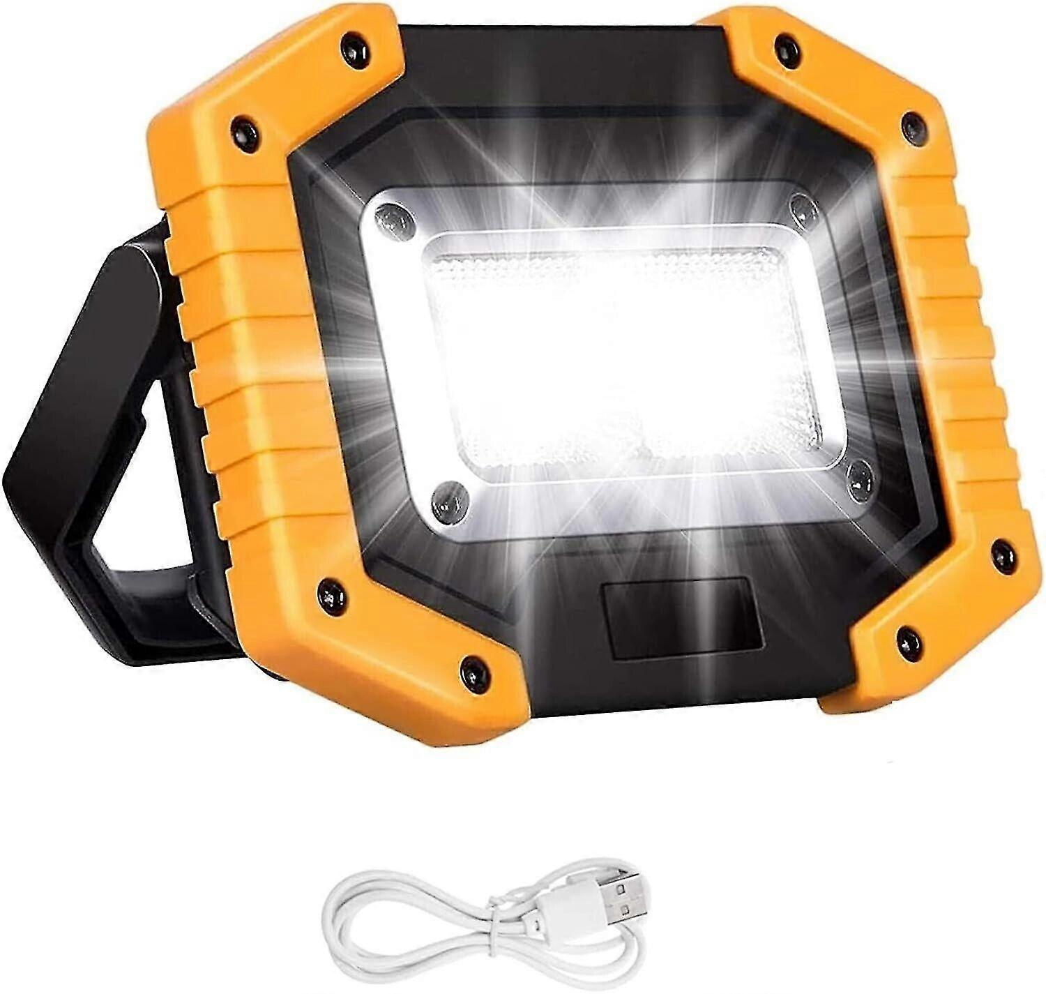 LED Work Light USB Rechargeable COB Floodlight 2000LM Super Bright Camping Lamp