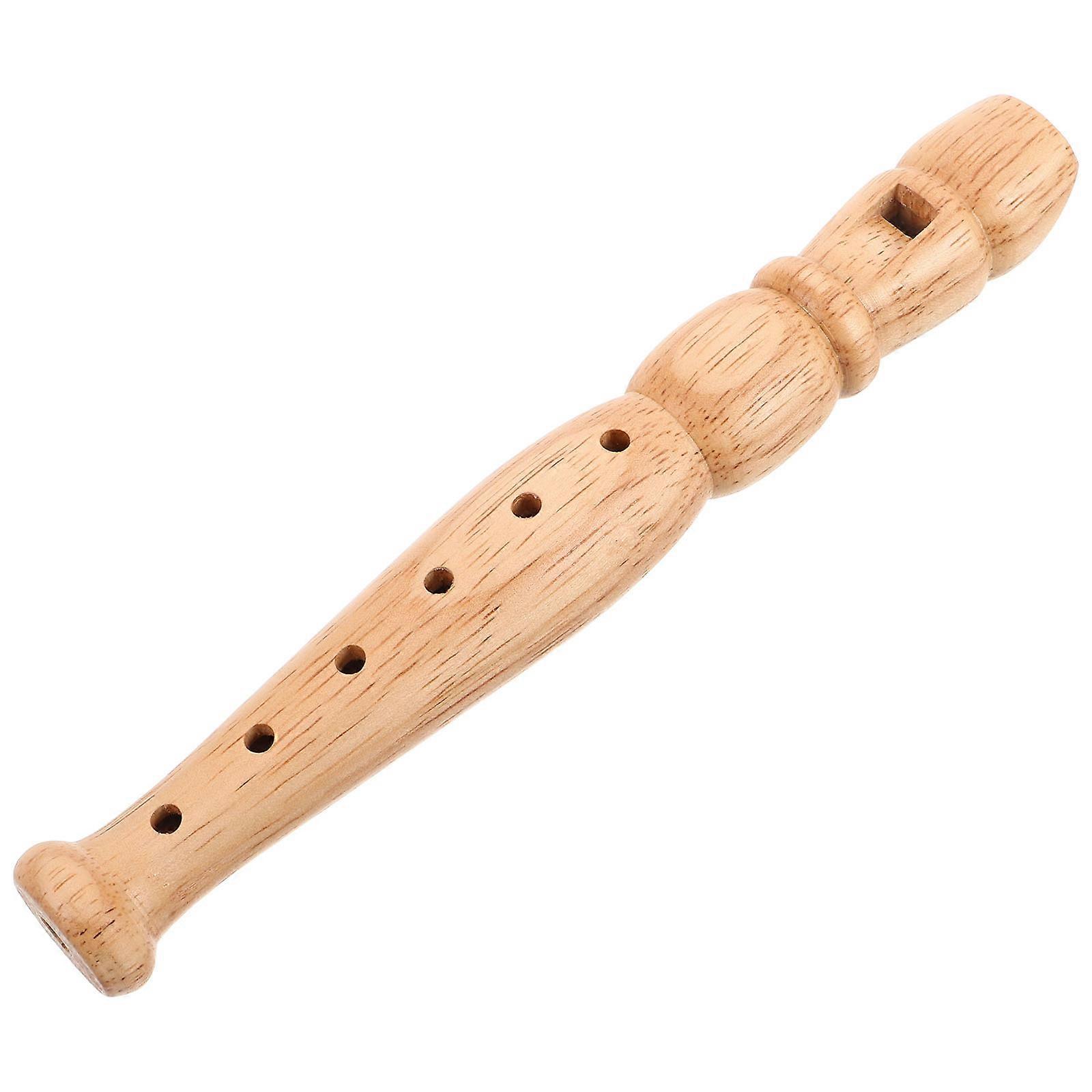 Kids Wooden 6-Hole Recorder Musical Instrument 3Pcs For Beginners Clear Sound Perfect For School Music Classes and Home Practice