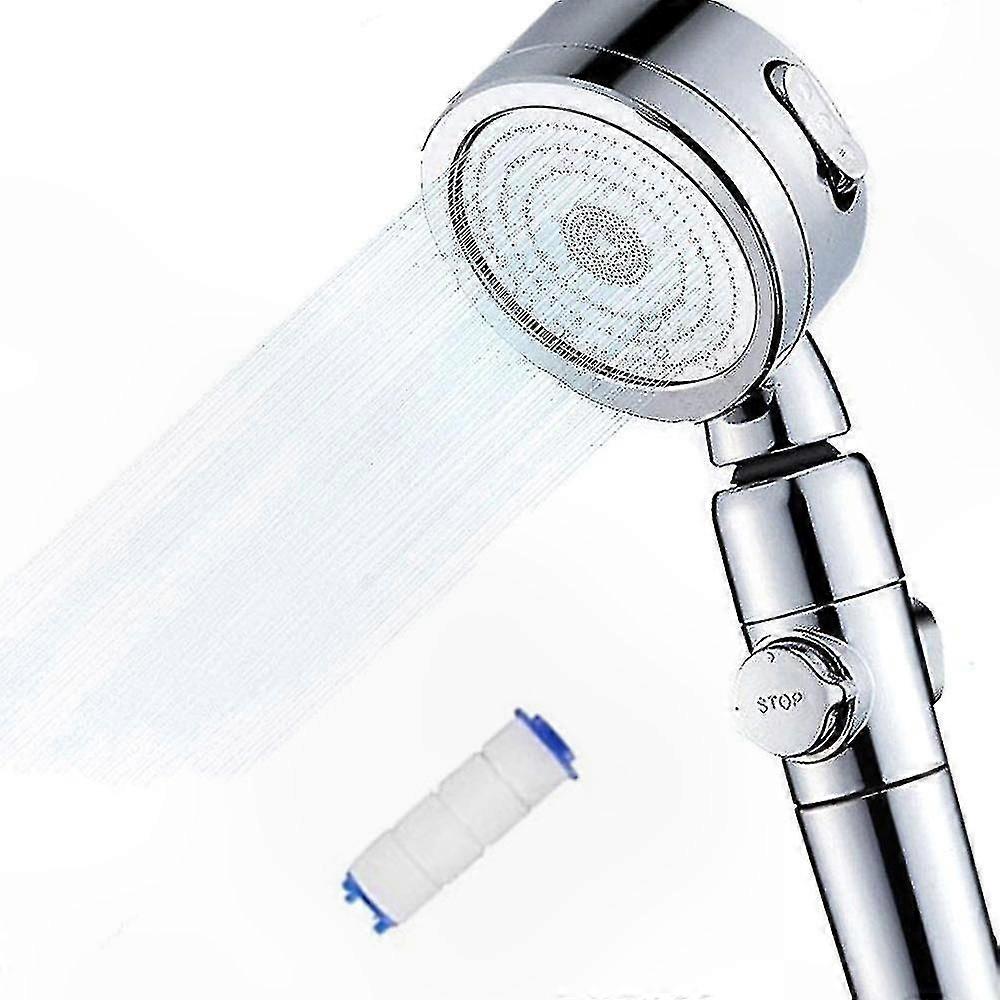 Push Button Shower Head with High Pressure and Full Shutoff Switch Functionality