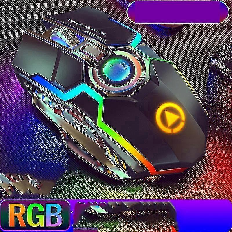 Led Bluetooth Game Mouse, Wireless Mouse, Color Light Mechanical Mouse