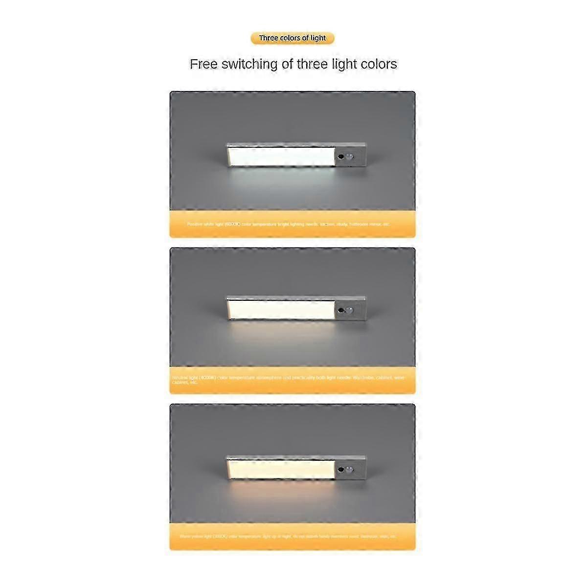 56 Led Motion Sensor Lights Indoor Temps Dimmable Under Cabinet Lighting Rechargeable Wireless Clos