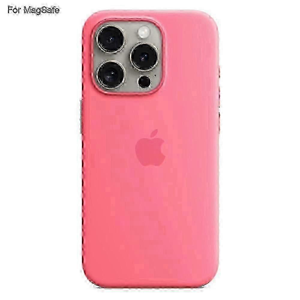 2025 Liquid Silicone Protective Case for iPhone 15 Pro Max with MagSafe Charging & Induction Popover Design Back Cover