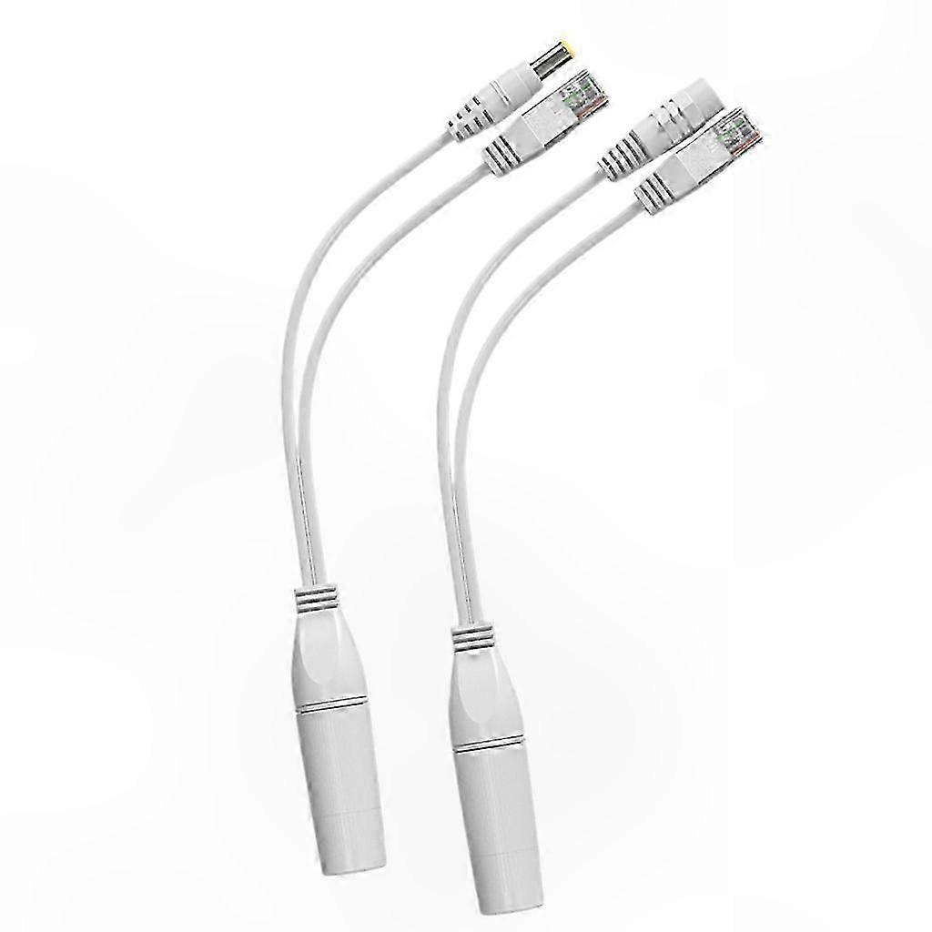 PoE Injector and Splitter with RJ45 and DC5.5x2.1 mm Connections for Ethernet Networks