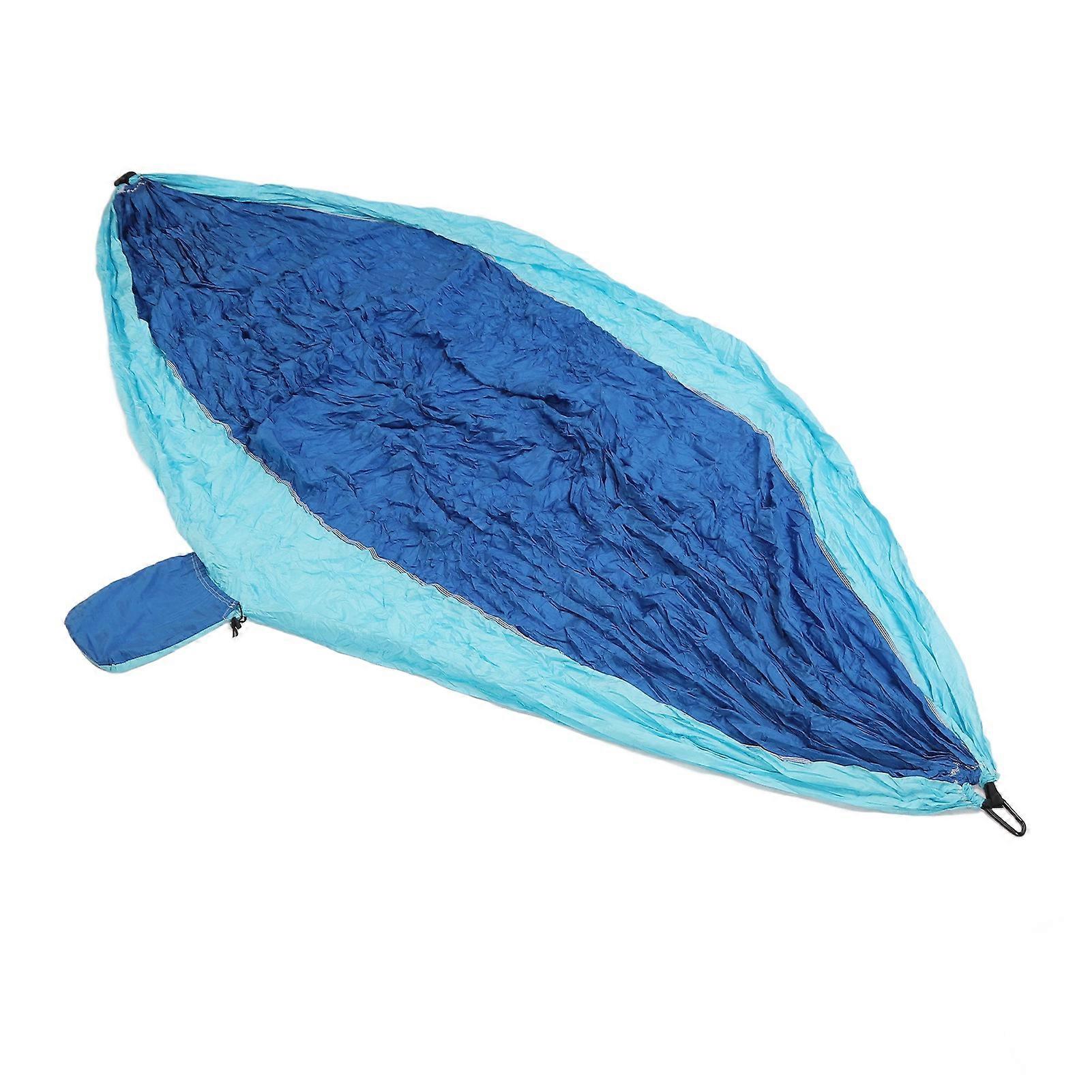 Portable Double Camping Hammock 300x200cm Nylon Blue Set