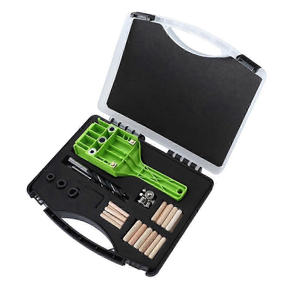 Woodworking Straight Hole Puncher Locator - Handheld Guide for Drilling Connection Holes in Wood Boards