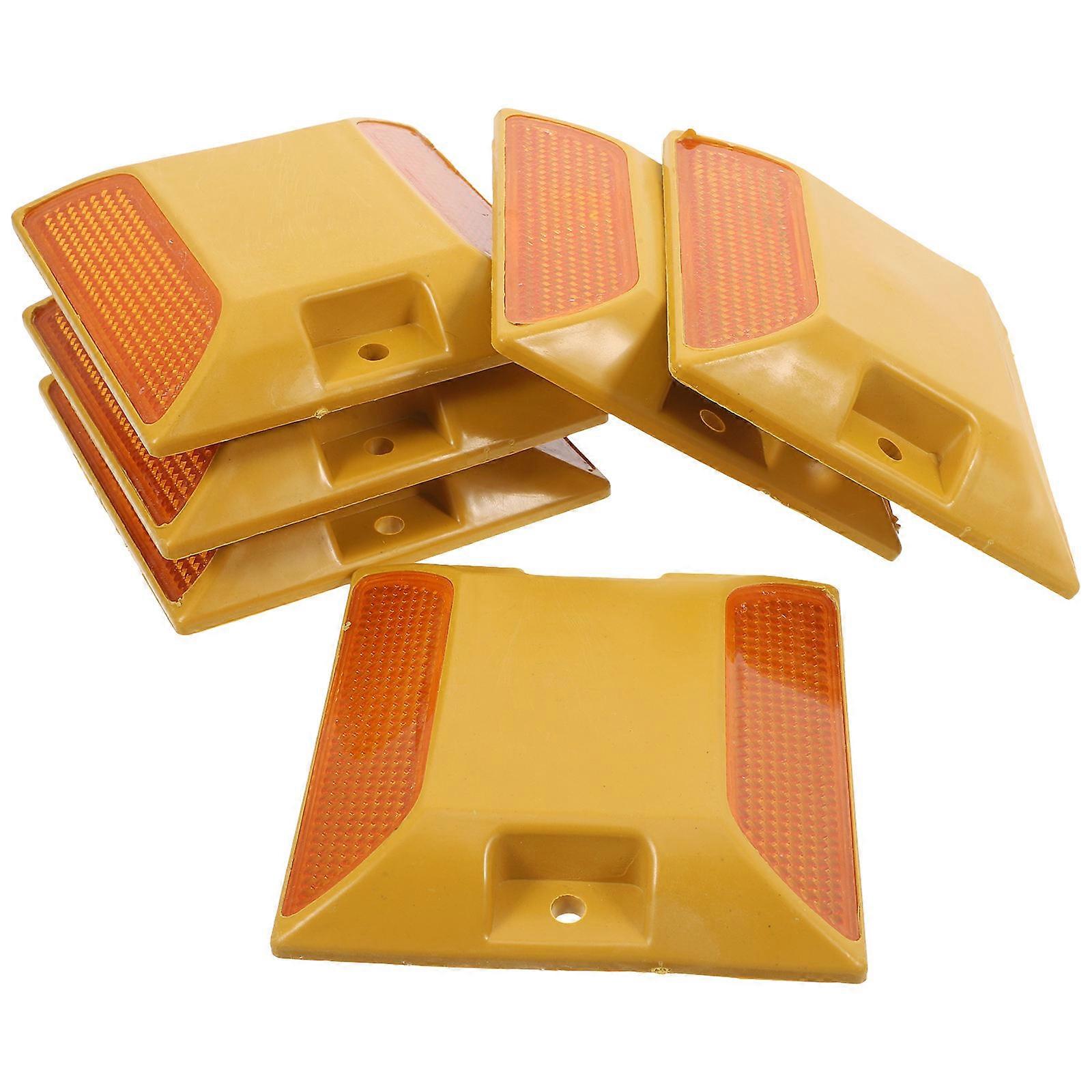 Road Reflectors Plastic Driveway Markers for Safety 6Pcs Set