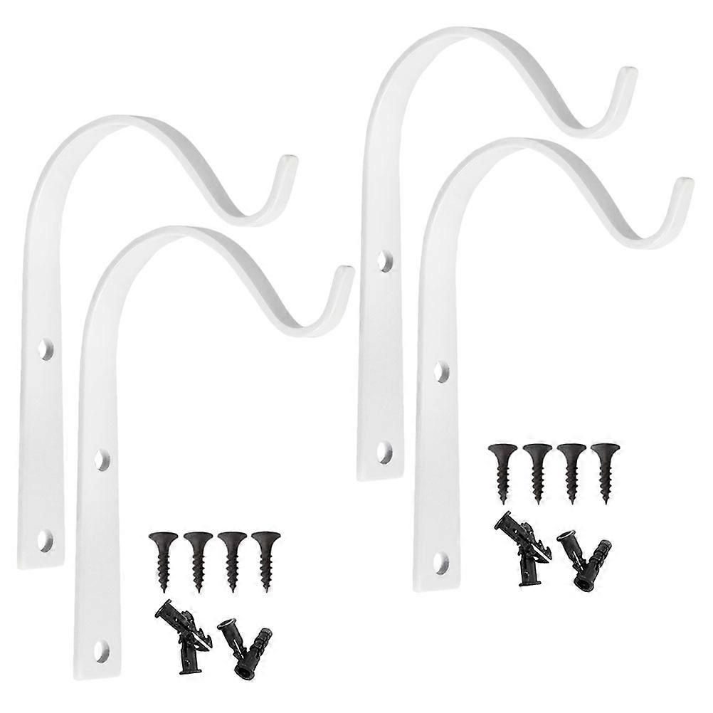 White Hanging Hook for Flower Basket 16Pcs Wall Mounted Plant Bracket
