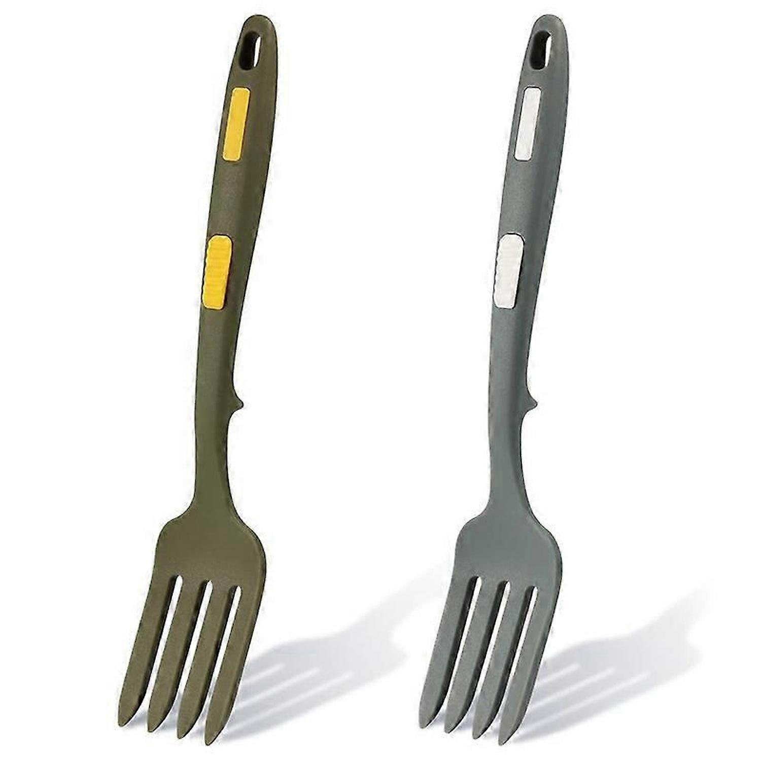 2Pcs Silicone Flexible Forks, Silicone Cooking Fork Heat , Multifunctional Nonstick Blending Fork fo