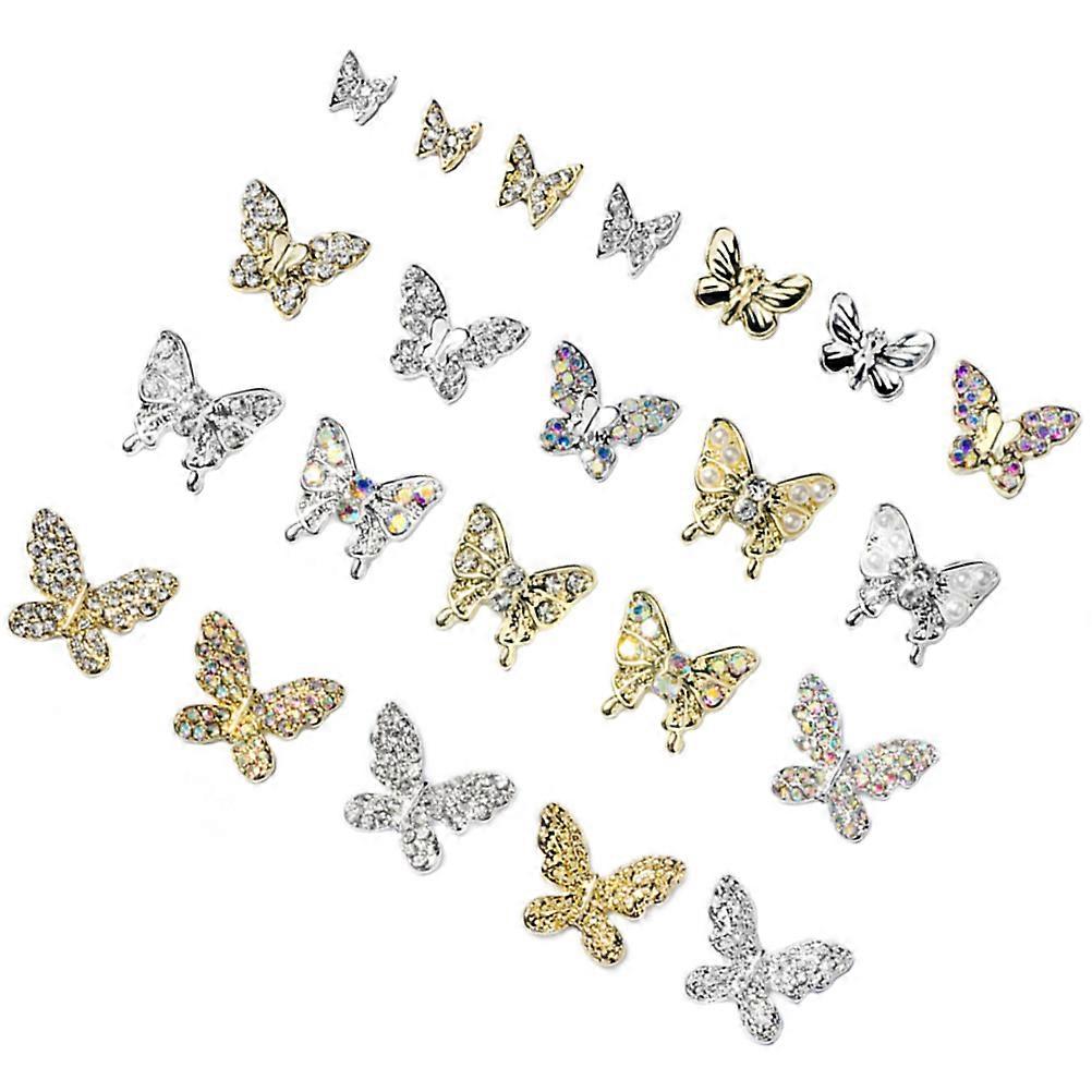 Nail Decorations Small Gems DIY Projects Nails 0.7X0.6CM Assorted Color 22Pcs
