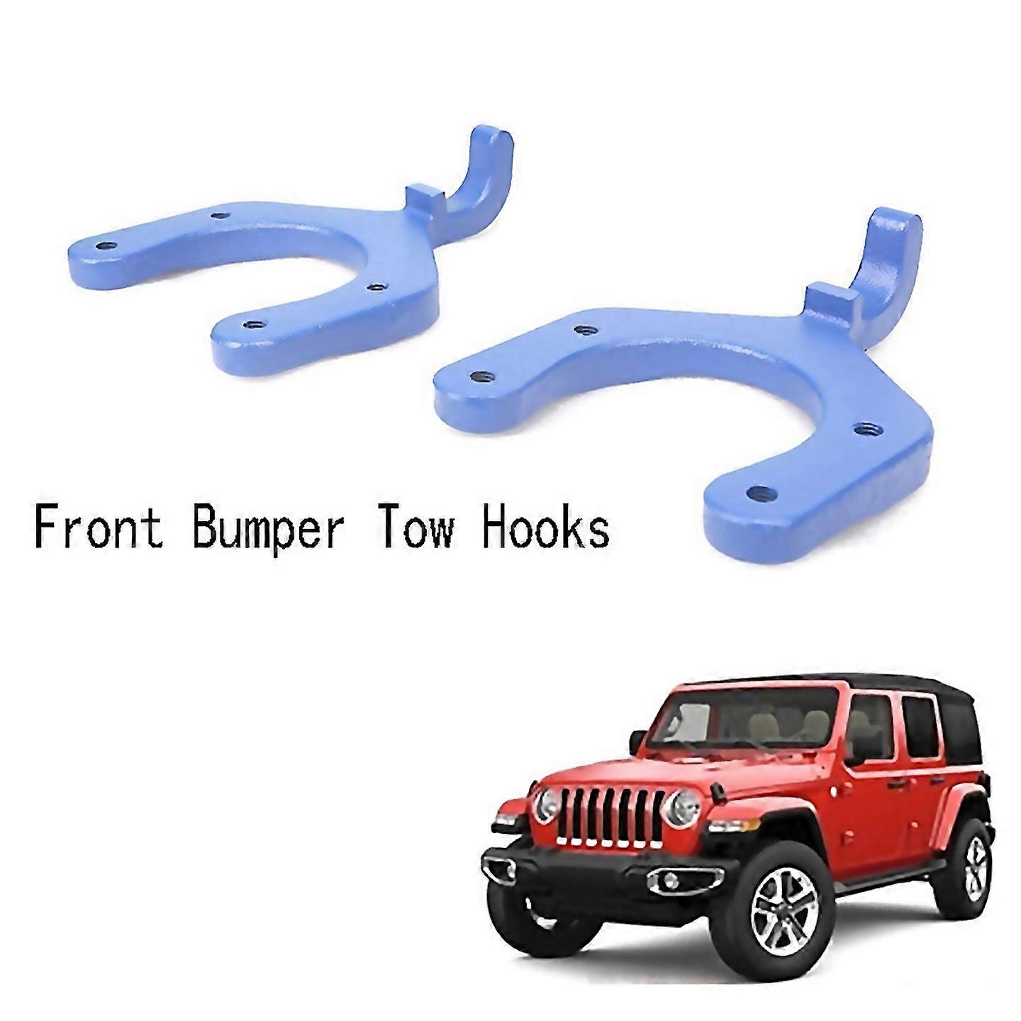 For 2pcs Front Bumper Tow Hooks For Jl