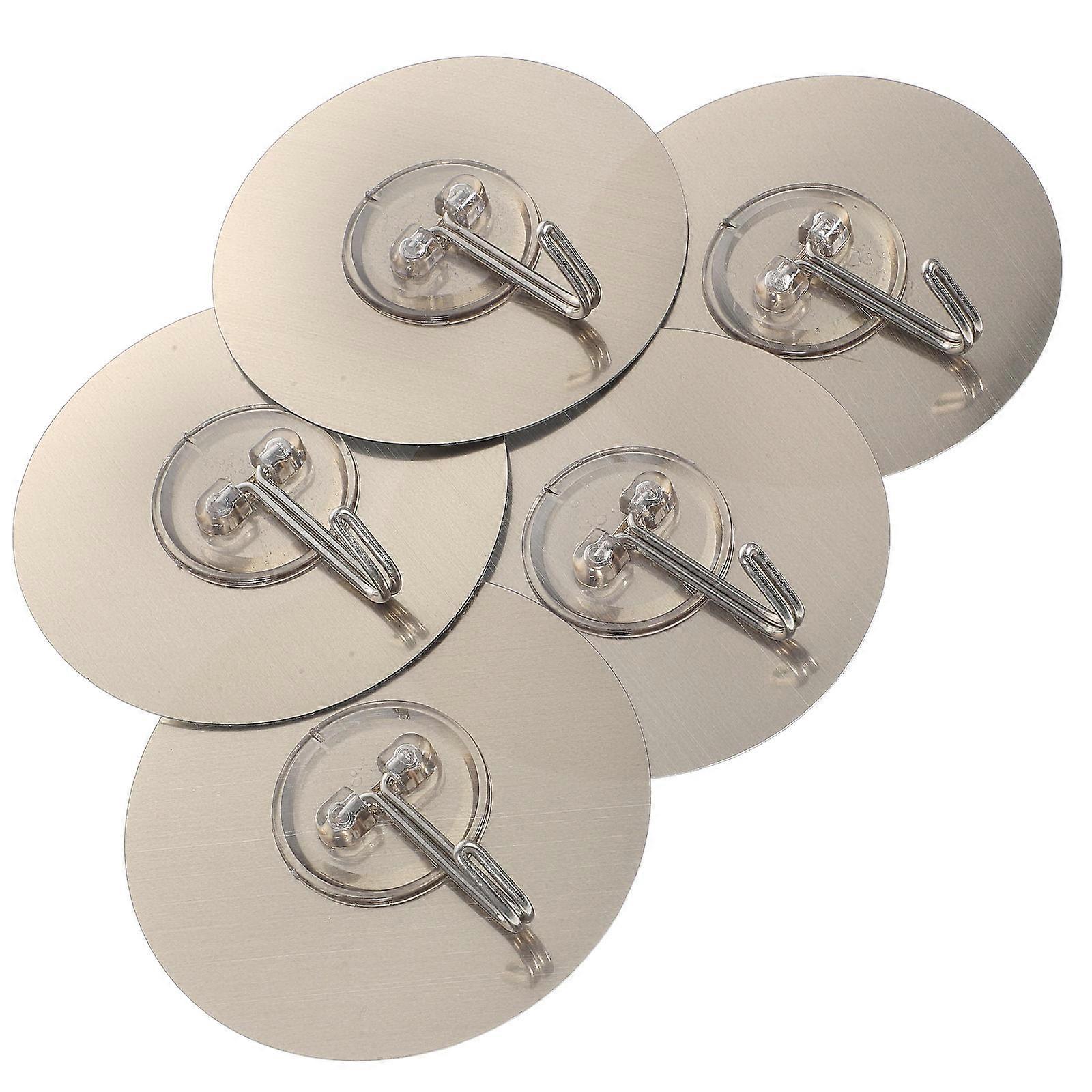 Bathroom Hooks Multi-Functional Adhesive Hook Kitchen Wall Hooks Nail Free Installation Key Holder Coat Holder Transparent 5Pcs