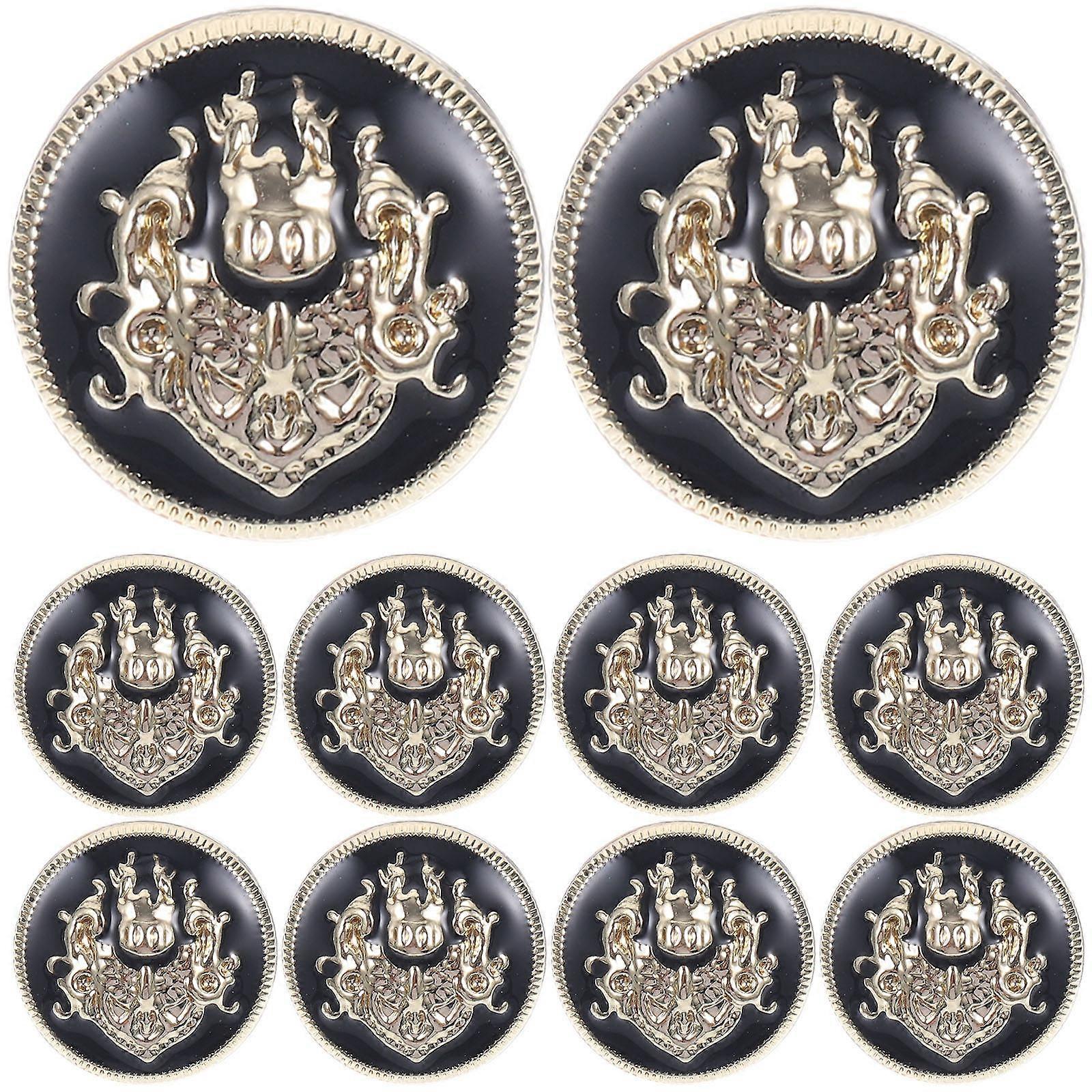 Metal Buttons Decorative Sewing Buckles for DIY 10Pcs Multi Color Alloy