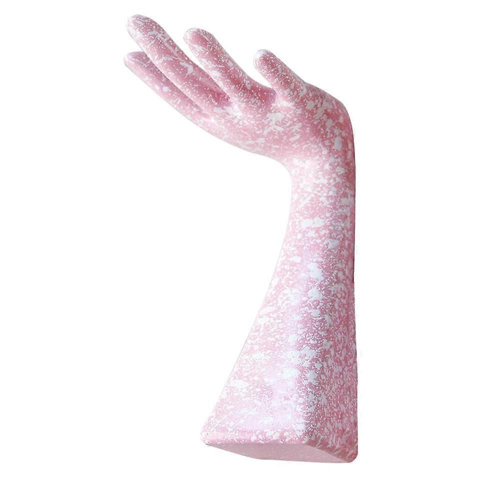 Pink Hand Ring Holder Resin Display Stand for Store 4Pcs Set