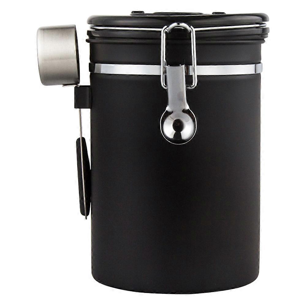 Coffee Bean Sealed Bottle Stainless Steel Can for Storage Use 1Set