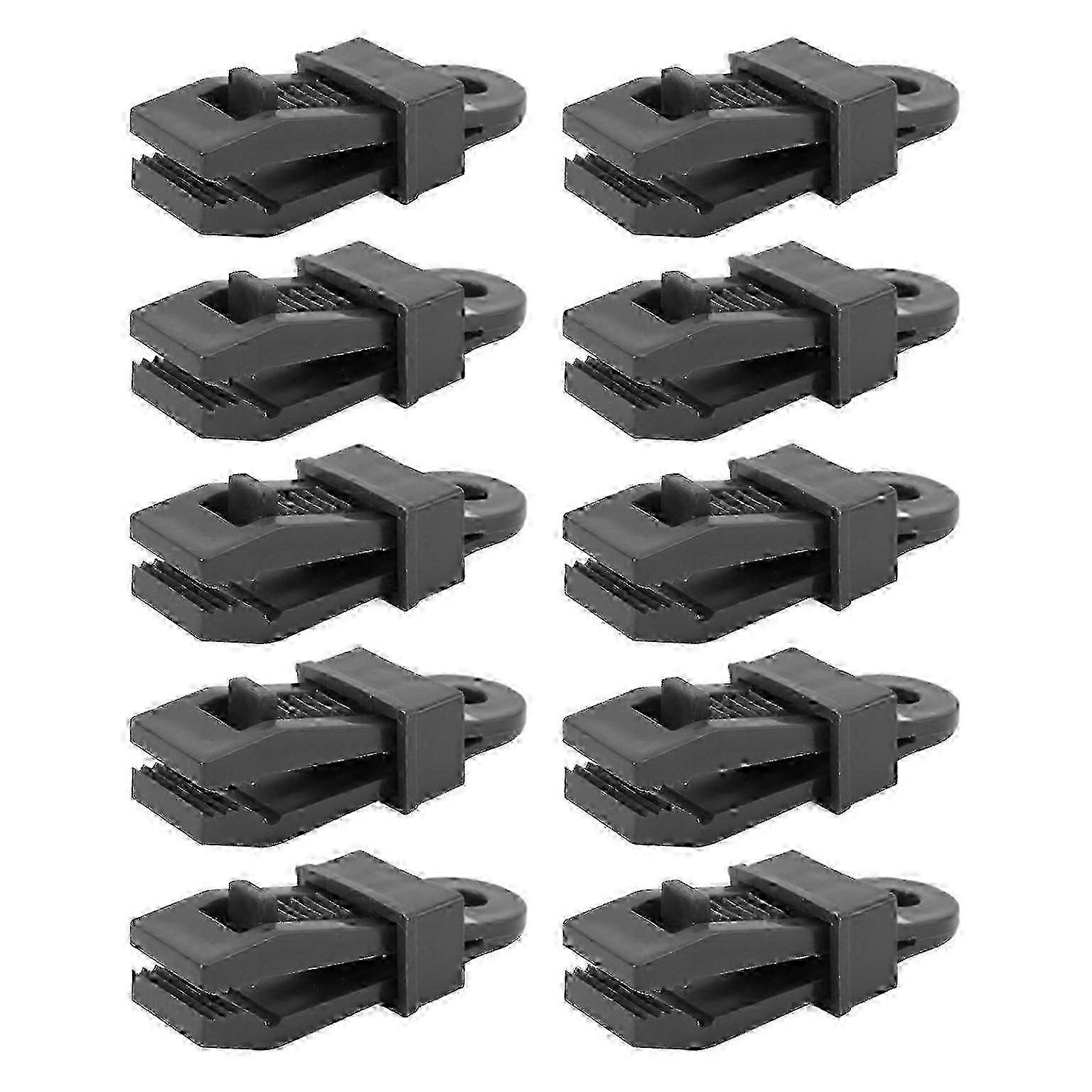 10-Pack Professional Windproof Tarp Clips with Heavy-Duty Plastic Clamp Design