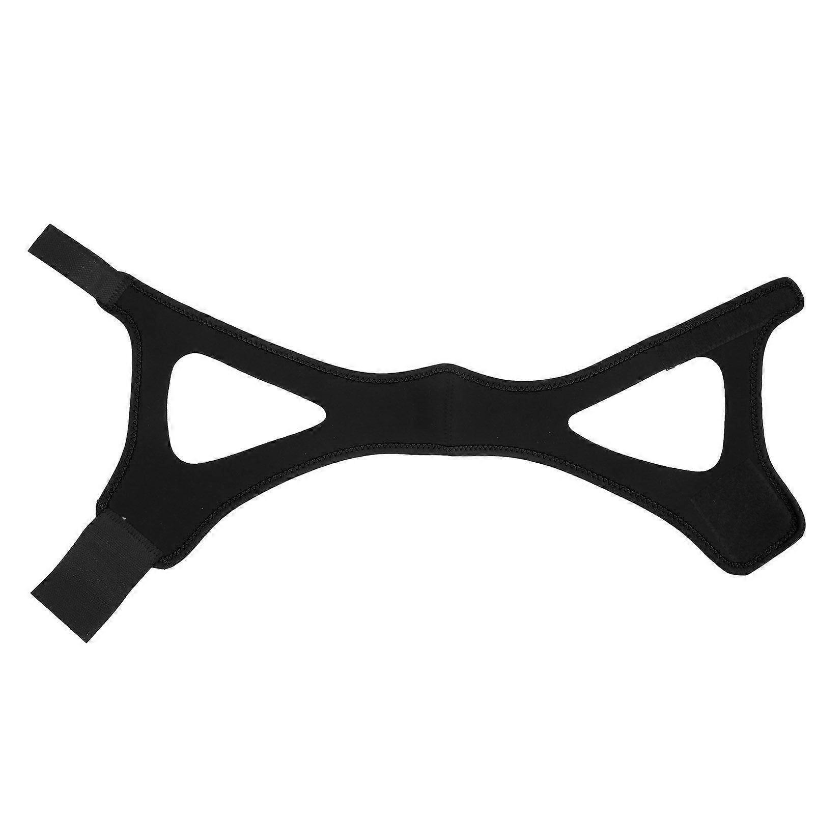 Anti Snore Chin Strap Adjustable Breathable Stop Snoring Device Snoring Sleep Aid SolutionBlack