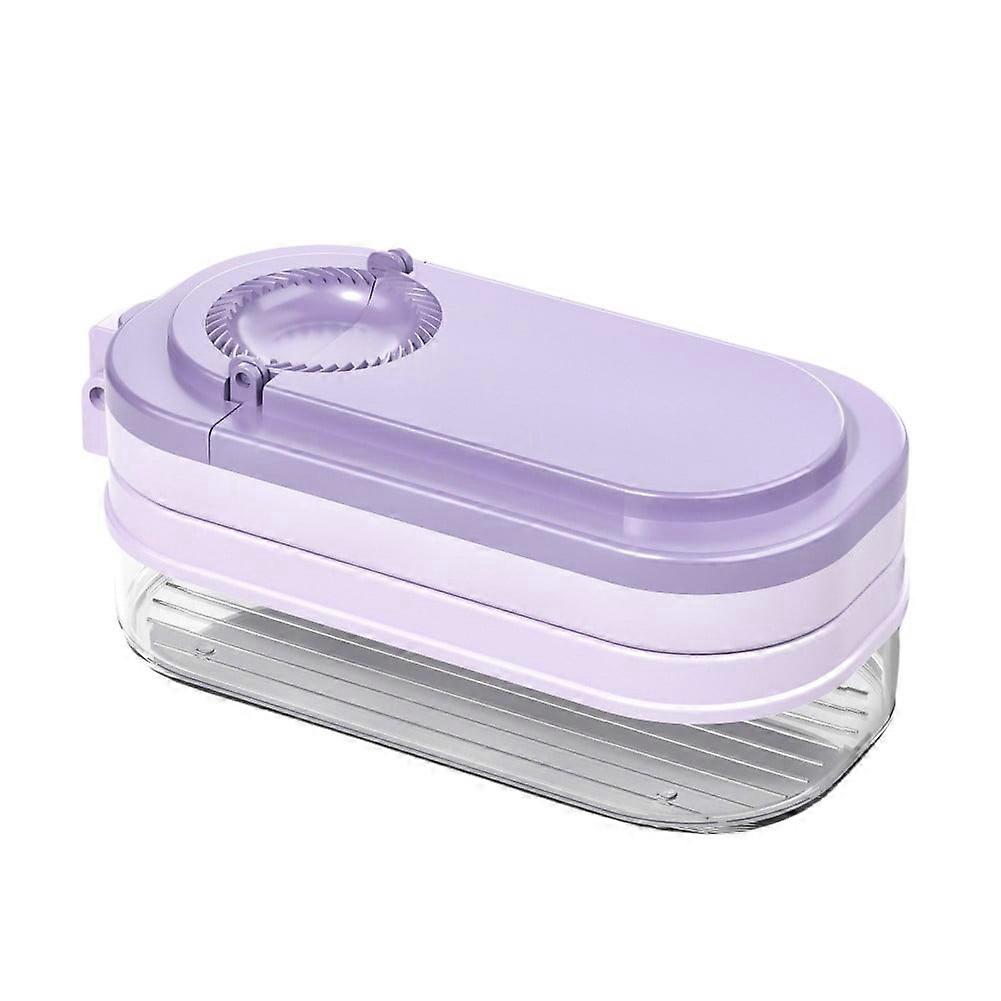 Multifunction Dumpling Maker with Storage Box, Dough Press Tool for Efficient Food Prep, Purple