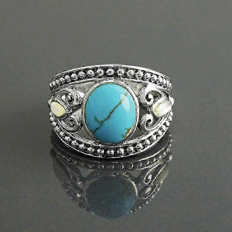 Türkis Ring Schlichtes Set Edelsteinschmuck Damenschmuck